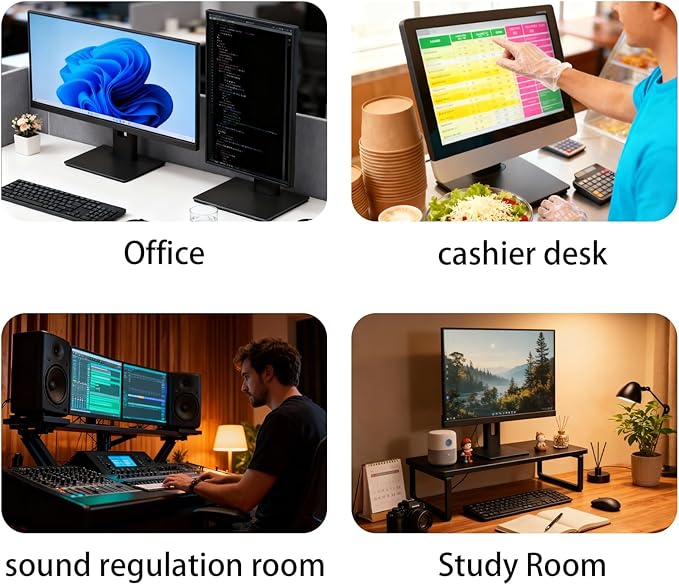 2026 Version Ergonomic VESA Monitor Stand, 150mm Spring Height adjustment,, Tool-Free Base, Swivel, Tilt & Rotation, for 26–32" Monitors, 7.28–8.82 lb, 100x100mm Vesa Mount (7.28～8.82LB)