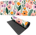 Floral Mouse Pad XXL – Large Extended Desk Mat with Cute Hand-Drawn Flowers,Non-Slip Mousepad for Office, School, Workstation, Gift for Women & Teens, 31.5 x 11.8 in