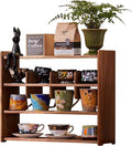 Coffee Cup Holder for Countertop Walnut Wood Coffee Mugs Holder for Kitchen Mug Display Rack (4-Tier Walnut wood A)