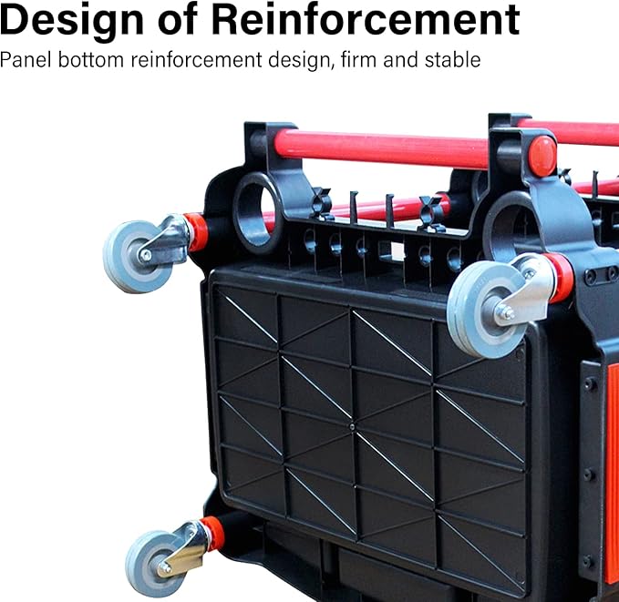 3-Tier Heavy-Duty Detailing Cart with Wheels, Rolling Detail Tool Cart, 200kg/440.92lb Capacity Tool Organizer for Car Wash, Workshop & Garage (Includes Hooks, Spray Bottles & Brushes)