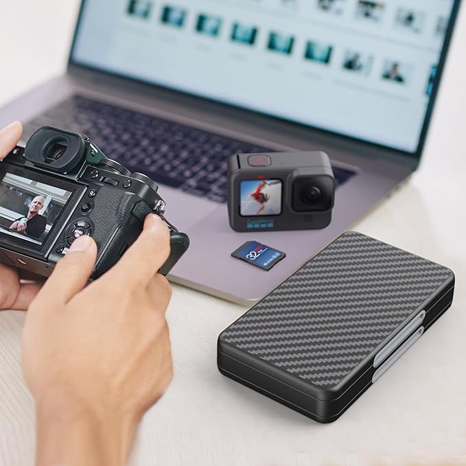 HEIYING SD Card Holder for Memory SD and TF Cards, Portable Case Compatible with 40 SDXC SDHC and 40 TF Card Slots