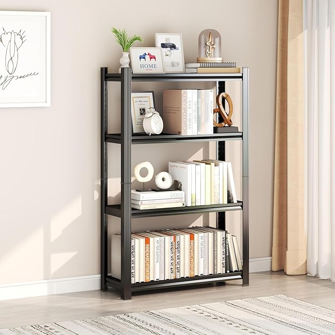 Garage Shelves,14-48''W Heavy-Duty Storage Shelves, Double-Layer Uprights, Thickened Shelves, Waterproof &Rustproof, Suitable for Indoor & Outdoor Use.