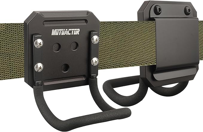 MUTUACTOR Hammer Holder Belt Clip,Non-Slip Tough Tool Clip Drill Holder for Tool Belt,Quickly Access Tool Belt Clip Hammer Holster for Power Drill Drivers Heavy Duty Hatchet Hammers Mallets (1 Set)