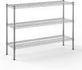 14" Deep x 48" Wide x 34" Height Wire Shelving Kit | 3-Tier | NSF Commercial Storage Rack Unit
