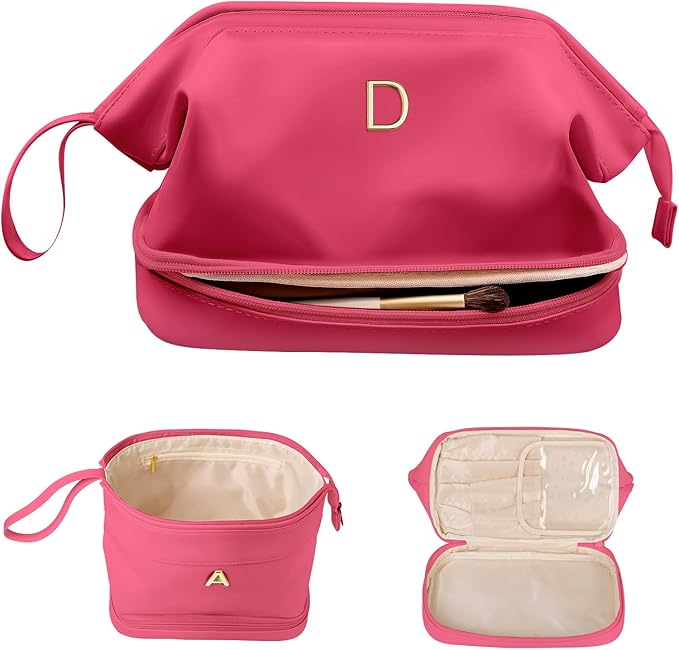 Engagement Gift for Women, Makeup Bag for Women, Bridesmaid Engagement Gift for Her Travel Toiletry Bag Make Up Bag Pouch for Purse Bridal Shower Gifts for Engagement Wedding Bridesmaids Gift