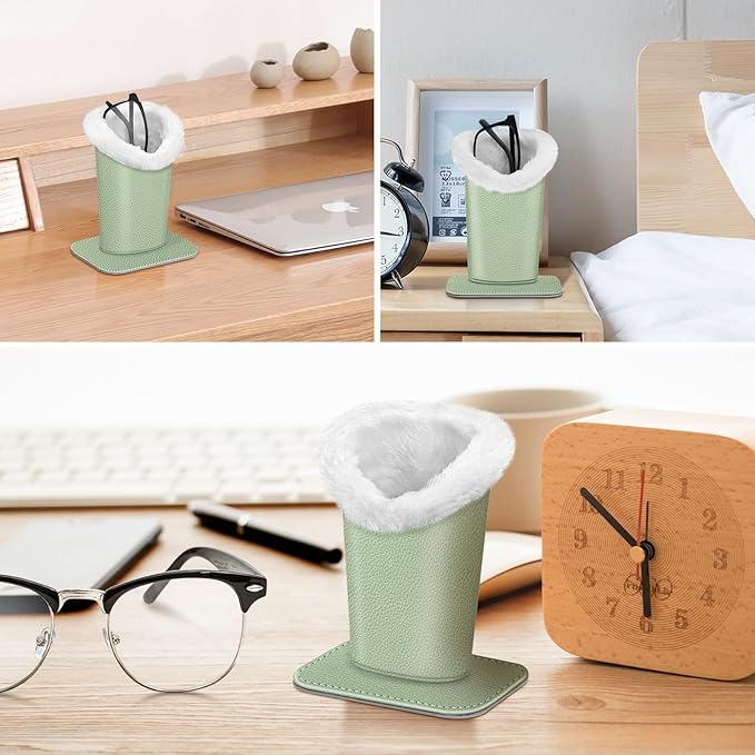 Fintie Plush Lined Eyeglasses Holder, Glasses Stand Case, Anti-scratch Glasses Storage Organizer for Desk, Nightstand, Office