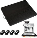 Sliding Tray for Coffee Maker, 360° Rotating Appliance Slider for Kitchen Appliances, Wooden Sliding Tray Suitable for Kitchen Countertops and Kitchen Appliances(Black, Large)