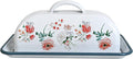 Enameled Farmhouse Vintage Butter Dish with Lid, 7.5 Inch Durable Kitchen Food Storage Container Rust-Resistant Refrigerator Safe,Vintage Decorative Design Kitchenware for Countertop