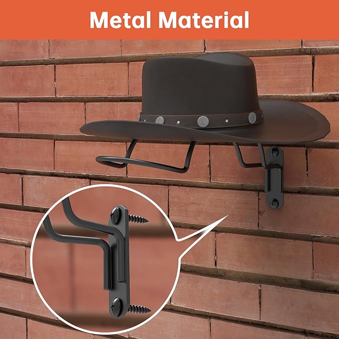 2 PCS Wall Mounted Helmet Rack Roma Helmet Holder Hook Multifunctionnal Metal Rack for Hats Mask Wall Mount Bracket Storage Display Rack with Screws for Equestrian Motorcycle Baseball Rugby Helmetet