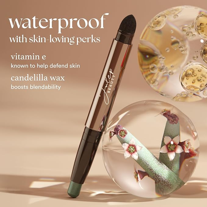 Julep Eyeshadow 101 Cream-to-Powder Waterproof Shadow Stick – Vanilla Matte – Long-Lasting, Crease-Proof, Light-Beige Matte Cream Eyeshadow with Built-in Smudger