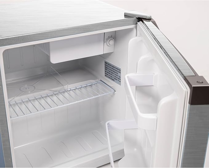 Frigidaire Retro Compact Mini Fridge with Freezer Compartment, Chrome Handles, Built-in Water Dispenser, (1.8 cu ft)