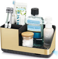 Toothbrush Holders for Bathroom Countertop Organizer, Kids Electric Toothbrush and Toothpaste Holders, Bathroom Accessories Organizer and Storage (Brushed Gold)