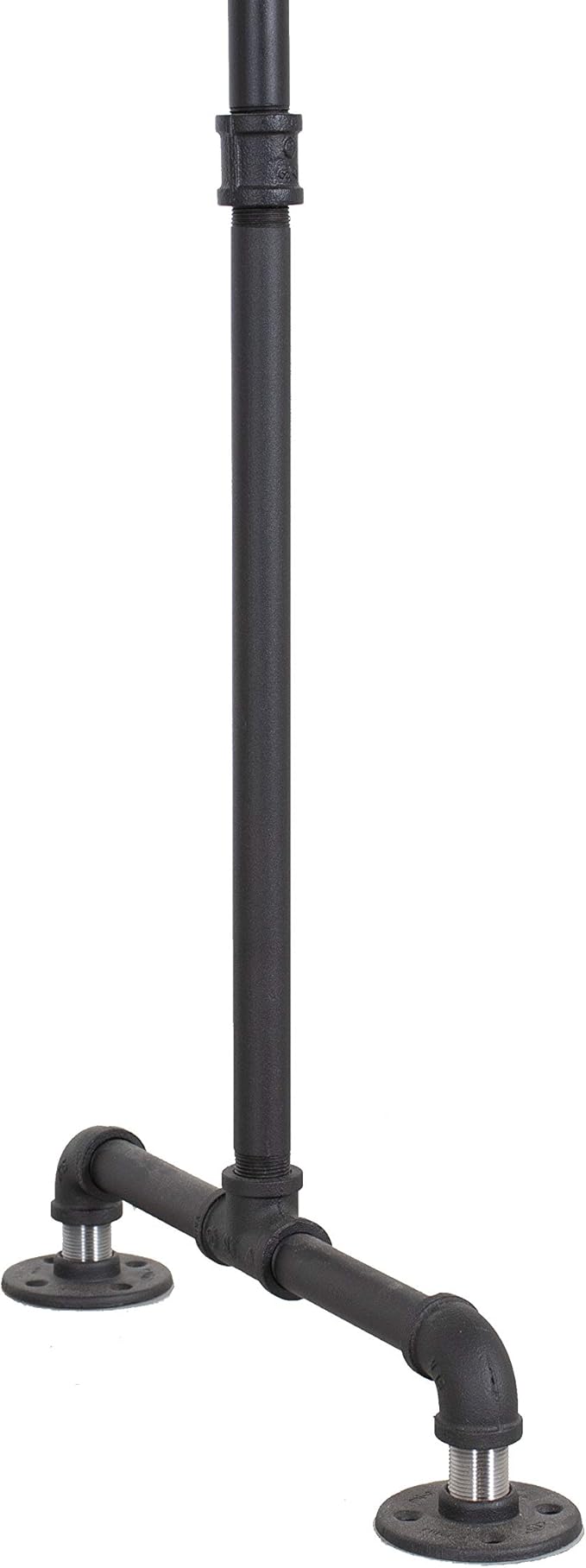 William Roberts Vintage Industrial Heavy Duty Hanging Rod Garment Rolling Closet Organizer Rack (48 in., Flange Feet)