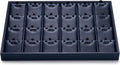 Oirlv Stackable 24 Gird Necklace Organizer Tray with Removable Jewelry Cards Necklace Pendant Jewelry Drawer Organizer
