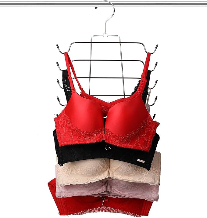 Magicool Cami Hanger 4 Pack Space Saving Hangers Closet Organizer for Tank Top, Cami, Bra, Pajamas, Strappy Dress,Bathing Suit