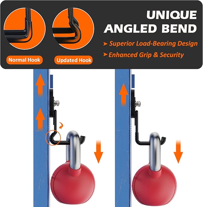 MUTUACTOR New Upgraded Strong Magnetic Hooks,2-Pack Unique Heavy Duty Magnetic Hook for Hanging,20lbs Anti-Scratch Magnet Storage Hook for Storing Cordless Impact Drivers Trailer Cord Garage Tools