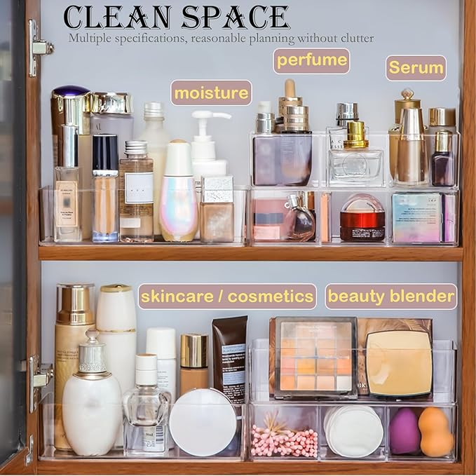 Acrylic Organizer 4-piece Makeup Organizer Countertop For Drawers Organizer Storage Bathroom Organizers And Storage Is A Good Choice For Desktop Finishing (4)