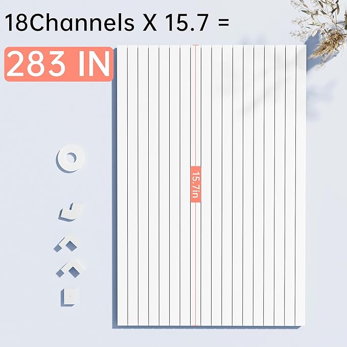 Yecaye PVC Wire Covers for Cords on Wall, One-Cord Cable Concealer Kit, Paintable Cable Raceway Management, Cord Hider, Max for 2 Small Cords for Home Office, W0.59in H0.4in