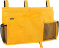 Surblue Caddy Hanging Organizer Bedside Storage Bag for Bunk and Hospital Beds, Yellow, L