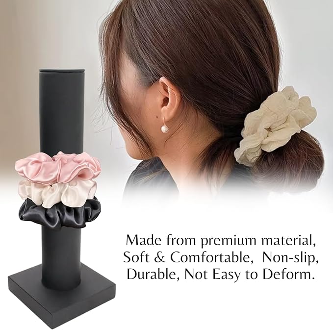 Novel Box Black Leatherette Vertical Bracelet/Bangle Display Tower - Jewelry Organizer Tower Stands for Bracelet Displays - Hair Tie Bangle Bracelet Watch Scrunchie Holder for Selling or Personal Use