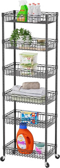 SINGAYE Shelf Closet Wire Shelving：Adjustable Metal Unit for Laundry Room Organization Bathroom Kitchen Home Storage with Wheels Pantry Rack Shelves