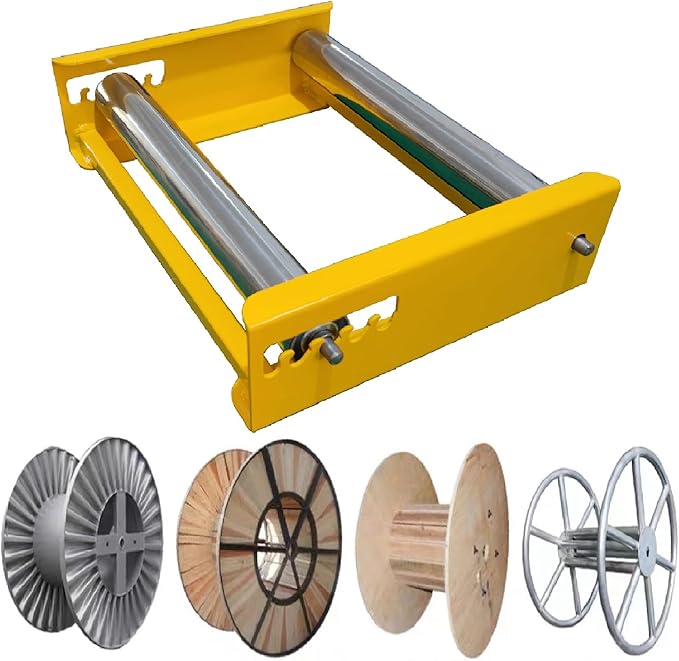 Cable Drum Roller Reel Dispenser Cable Roller Stand for Wire Reel Diameter 20cm to 50cm width 50cm SJC