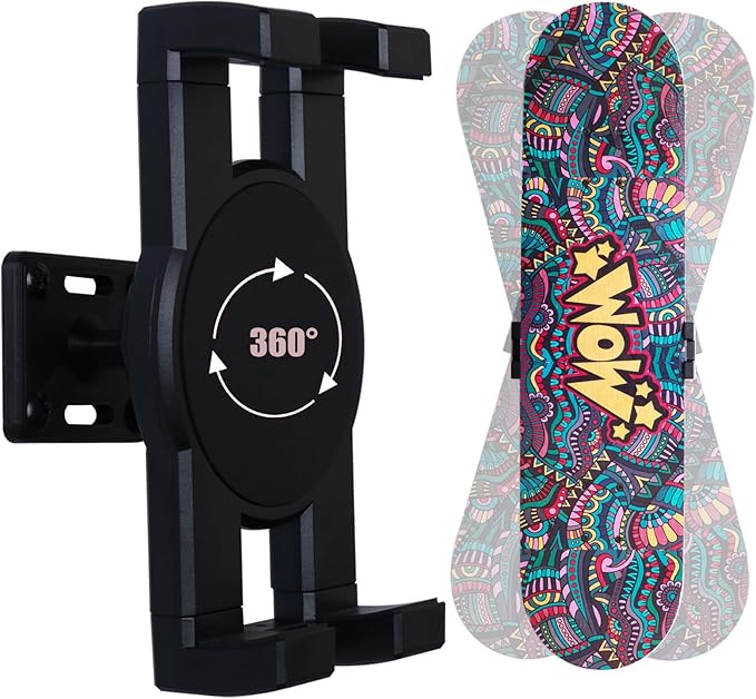 Skate deck wall mount,360° rotatable skateboard wall mount,Floating Display Hanger Grab,suitable for any skateboarder. (1 set)