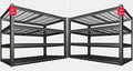 62" Wide Heavy Duty Garage Shelving Units, 27" D 4-Tier Deep Storage Shelves,Black Metal Garage Shelves,Steel Shelf,Large Storage Rack,Industrial Shelving for Shop, 62" W x 27" D x 62" H