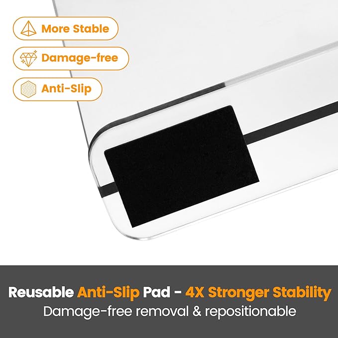 OKPOW Shelf Dividers for Closet Organization: 4 Pack 8" Tall X 12" Deep Acrylic Clear Sturdy Separators for Clothes Purse - Easy Install Adjustable Maximize Bedroom Space for Home Organizer & Wife