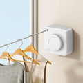 Retractable Clothesline Indoor, Non-Sagging Outdoor Clothes Drying Line Retracting Heavy Duty Clothes Drying Laundry Line Wall Mounted Stainless Steel Line - 15.6 Feet (Square White)