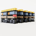 The Atlas 77" W x 24" D x 72" H Heavy Duty Garage Metal Industrial Storage Shelving Loads 10000 Lbs 10 Pack Dark Gray