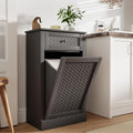 Tilt Out Laundry Hamper Cabinet,10 Gallon Laundry Cabinet with Drawers ＆ Hidden Baskets, Farmhouse Laundry Storage Basket for Laundry Room, Bathroom, Kitchen,Gray