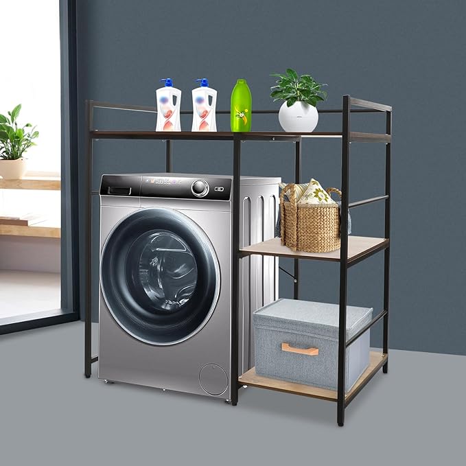 3-Tier Washing Machine Storage Utility Rack, Bathroom Washer Dryer Storage Shelf, Modern Storage Shelf, for Kitchen Laundry Narrow Places