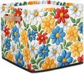 TropicalLife 13x13x13 Inch Large Fabric Storage Cube Boho Flower Foldable Storage Bin with Handles Organizer Boxes Cube Basket for Shelves Organizing Closet