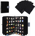 Enamel Pin Display Book with 8 Pages, Portable Pin Trading Book Clear PVC Cover Pin Organizer Pin Collection Display for Pins, Brooches, Badges Storage and Presentation