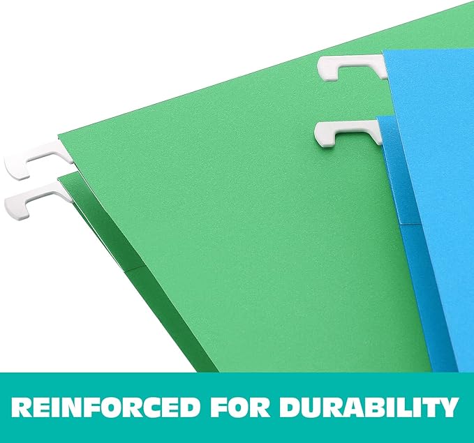 HERKKA Extra Capacity Legal Size Hanging File Folders, 30 Pack Reinforced Legal Size Hanging Folders with Heavy Duty 3 Inch Expansion, Designed for Bulky Files, Medical Charts, Assorted Colors