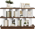 Garvee 8 Cube Storage Shelf Organizer - Wood Low Bookshelf with 10 Removable Back Panels, Display Storage Bookcase for Living Room, Bedroom, Entrance Hall, Home Office, Easy Assembly, Walnut