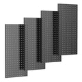 TORACK 4-Pack 12x24 inch Metal Pegboard Panels for Wall, Garage Tools Pegboard for Workbench, Modular Peg Board, Tool Organizer Board for Pegs(Black)