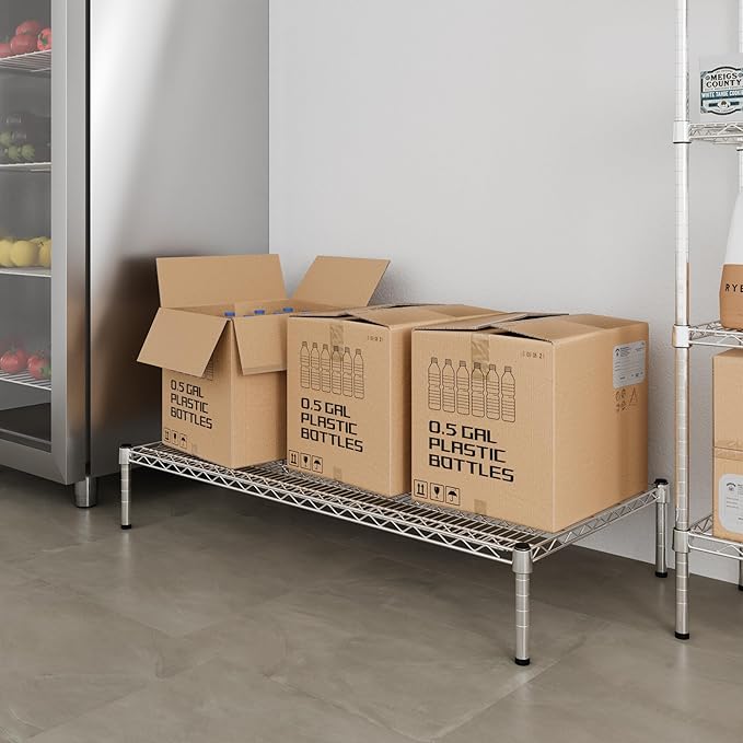 24" Deep x 48" Wide x 8" Height Wire Shelving Kit | 1-Tier | NSF Commercial Storage Rack Unit