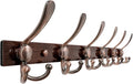 Dseap Coat Rack Wall Mount 2.0 Pro: 24” Long, 3X Tougher, Heavy Duty Stainless Steel Wall Coat Hanger with 6 Tri Hooks for Clothes Jackets Hats Entryway Closet, Antique Copper