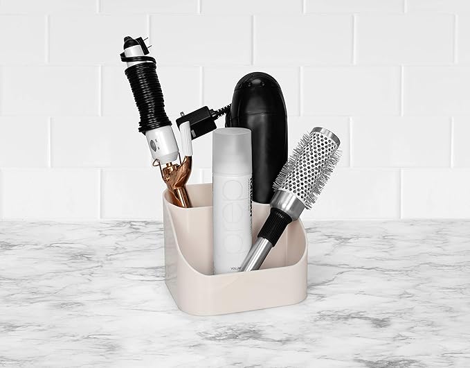 Spectrum Diversified Contour Hair Dryer & Beauty Accessory Organizer, Countertop Hair Care Caddy, Countertop Beauty Organizer, Blow Dryer Storage & Hair Styling Tool Organization