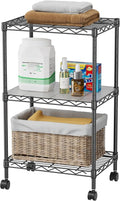 SINGAYE Shelf Closet Wire Shelving：Adjustable Metal Unit for Laundry Room Organization Bathroom Kitchen Home Storage with Wheels Small Pantry Rack Shelves