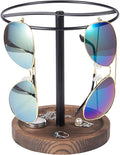 Sunglasses Organizer Wood Glasses Holder Stand, Metal Sunglass Storage Display Rack for 12Pairs Eyeglasses, Eyewear Organizer for Dresser Table Desk Countertop Bedroom