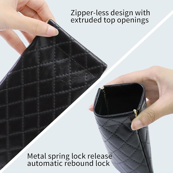 Double Eyeglass Case Soft Dual Glasses Case for Women Men Travel Squeeze Top Sunglasses Cases Eyeglasses Pouch