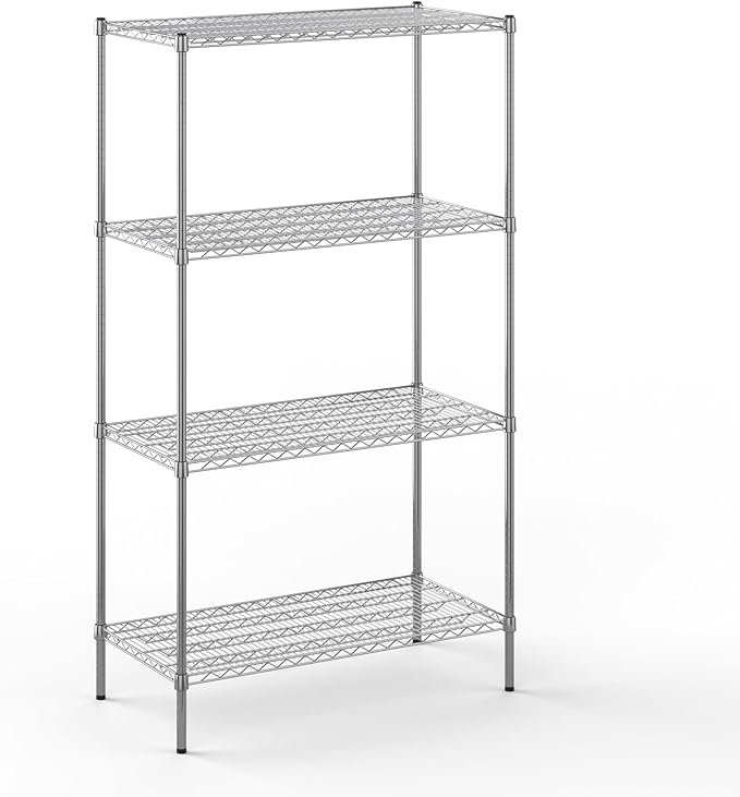 21" Deep x 42" Wide x 74" Height Wire Shelving Kit | 4-Tier | NSF Commercial Storage Rack Unit