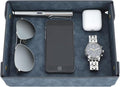 CASIRENA Father's Day Gifts Faux Leather Valet Tray Organizer for Men - Catch-All Tray for Entryway Table Key, Wallet, Watch, Coin Change, Phone, Dresser EDC Dump Jewelry, Bedside Nightstand Desk-top