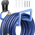 Hose Holder Wall Mount - Metal Hose Hook Garden Hose Rack Heavy Duty Water Hose Reels for Outside Water Hose, Extension Cords