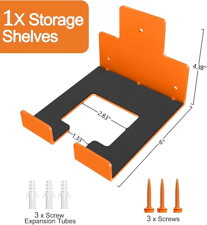 Heavy Duty Garage Organizer Weed Eater Hanger, Trimmer Rack Weed Wackers Holder, Garden Power Tool Hanger Wall Mounted for Grass Trimmer, Hedge Trimmer, Garden Tools, 2 Pack