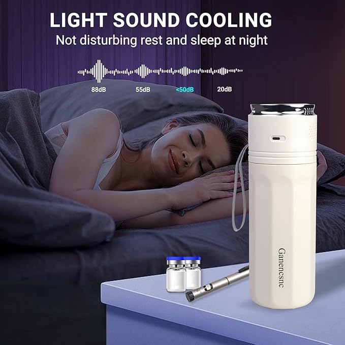 Electric Insulin Cooler Travel Case TSA Approved，USB Type-C Smart Cooling, 20000mAh Power Bank ，Large Capacity Medication Cooler ，Medical Cooler for Travel （White, 20000mAh Power Bank）