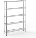 14" Deep x 60" Wide x 86" Height Wire Shelving Kit | 5-Tier | NSF Commercial Storage Rack Unit